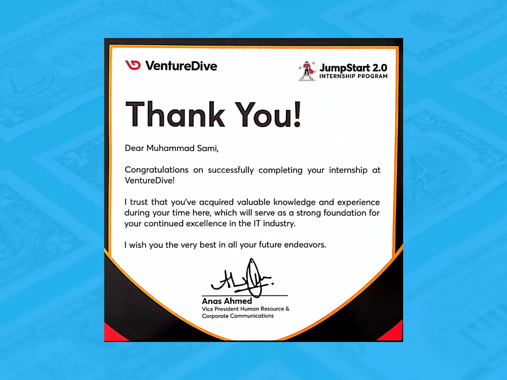 Certificate of Appreciation
